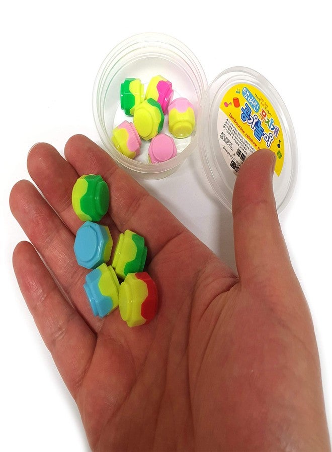 LENITH Gonggi Konggi Korean Jacks Stone Game Play Nori Gonggi Korean Traditional Game [Package and Color May Varable] (10 pcs) - Image 2